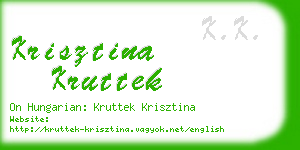 krisztina kruttek business card